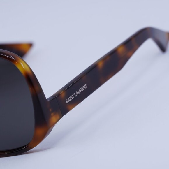 🕶️ New Saint Laurent SL652/F SOLACE 002 Sunglasses - Shiny Medium Havana Frame - Picture 4 of 11